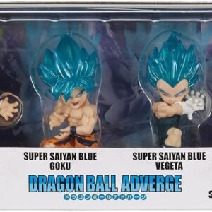 Bandai Namco - Dragon Ball Super - Super Saiyan Blue Goku, Super Saiyan Blue Vegeta, Super Saiyan Broly y Piccolo, Dragon Ball Adverge Figura de 2 Pulgadas (Caja de 3)